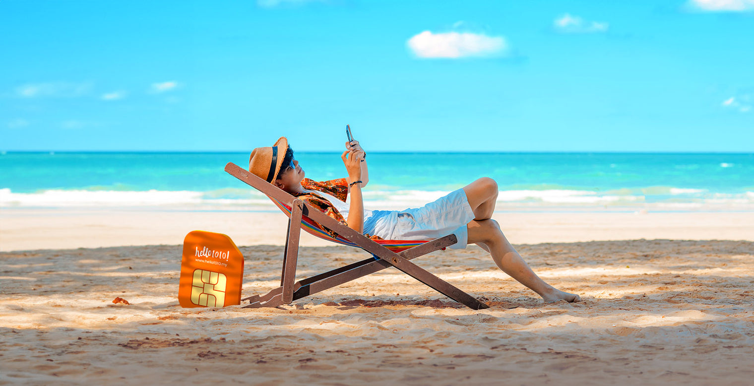 Beach relaxing banner