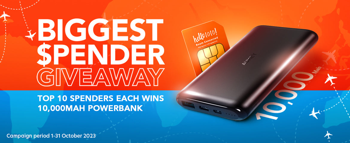 Biggest spender giveaway banner