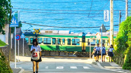 Yokohama nightscape + Slam Dunk Kamakura + Enoshima stroll|Japanese-style 1-day tour
