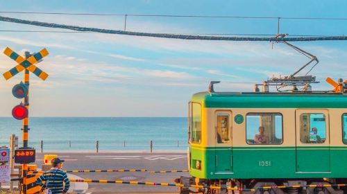 Yokohama nightscape + Slam Dunk Kamakura + Enoshima stroll|Japanese-style 1-day tour