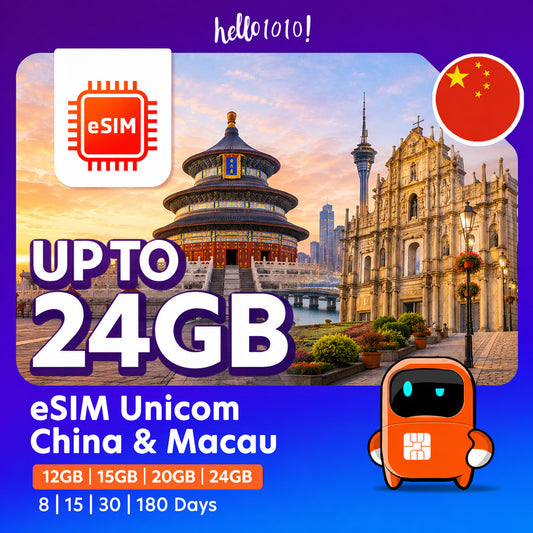 eSIM Unicom China & Macau