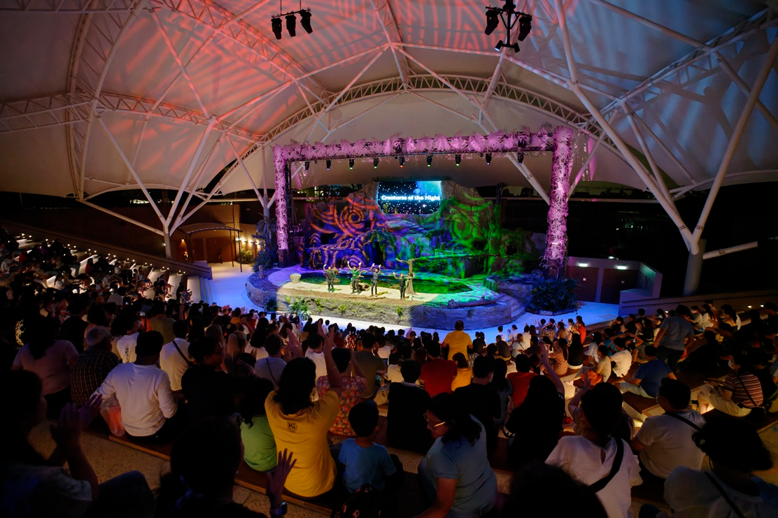 Audience seated at the Creature of the Night amphitheatre