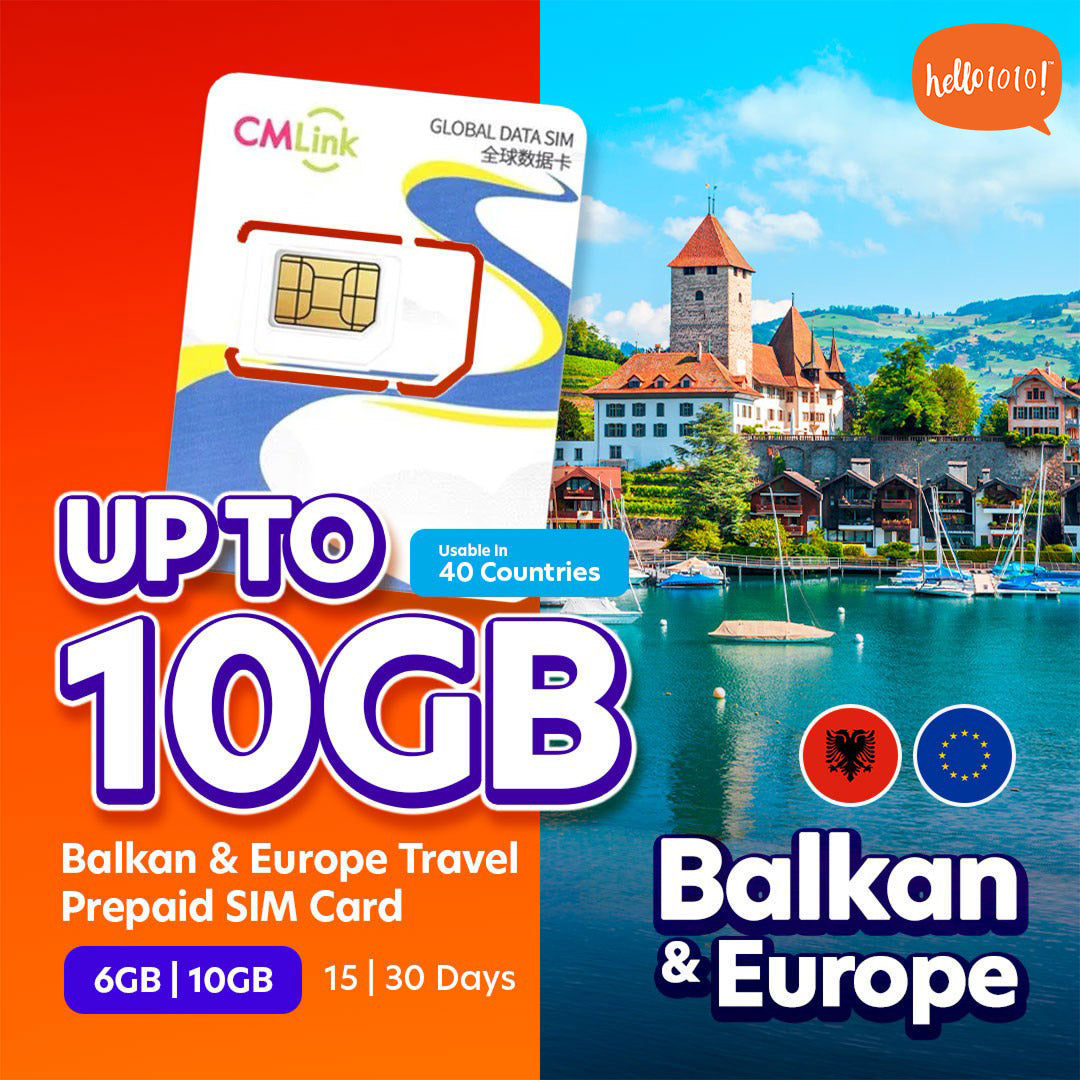 Balkan & Europe Travel Prepaid SIM Card