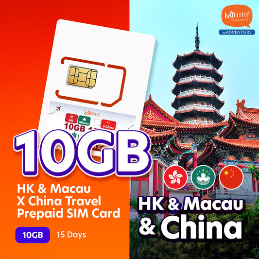 HK & Macau X China Travel Prepaid SIM Card