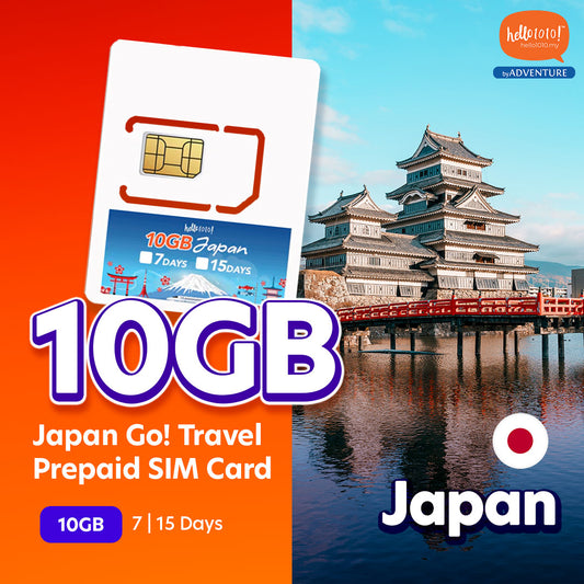 Japan Go! 10GB Travel Prepaid SIM Card
