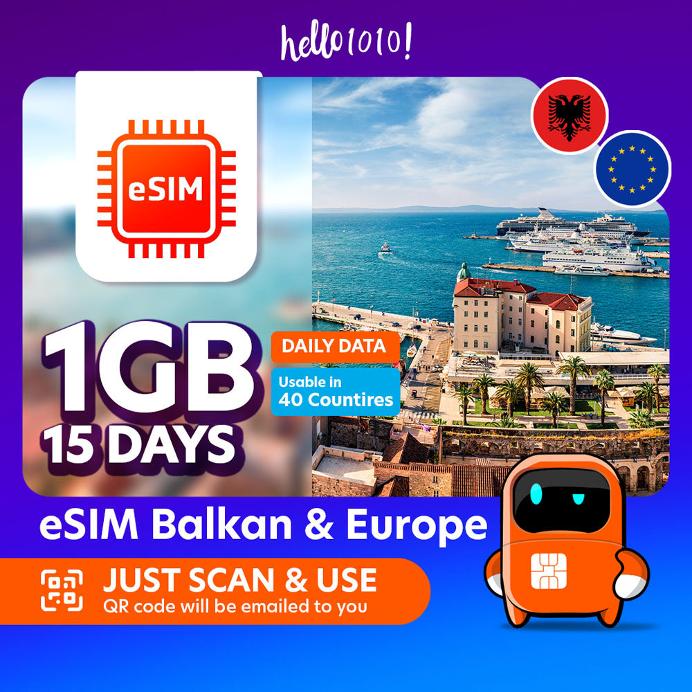 eSIM Balkan & Europe – Hello1010 Travel SIM