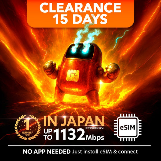eSIM Japan Infinite Data (15 Days) - CLEARANCE Use before 30 October 2025