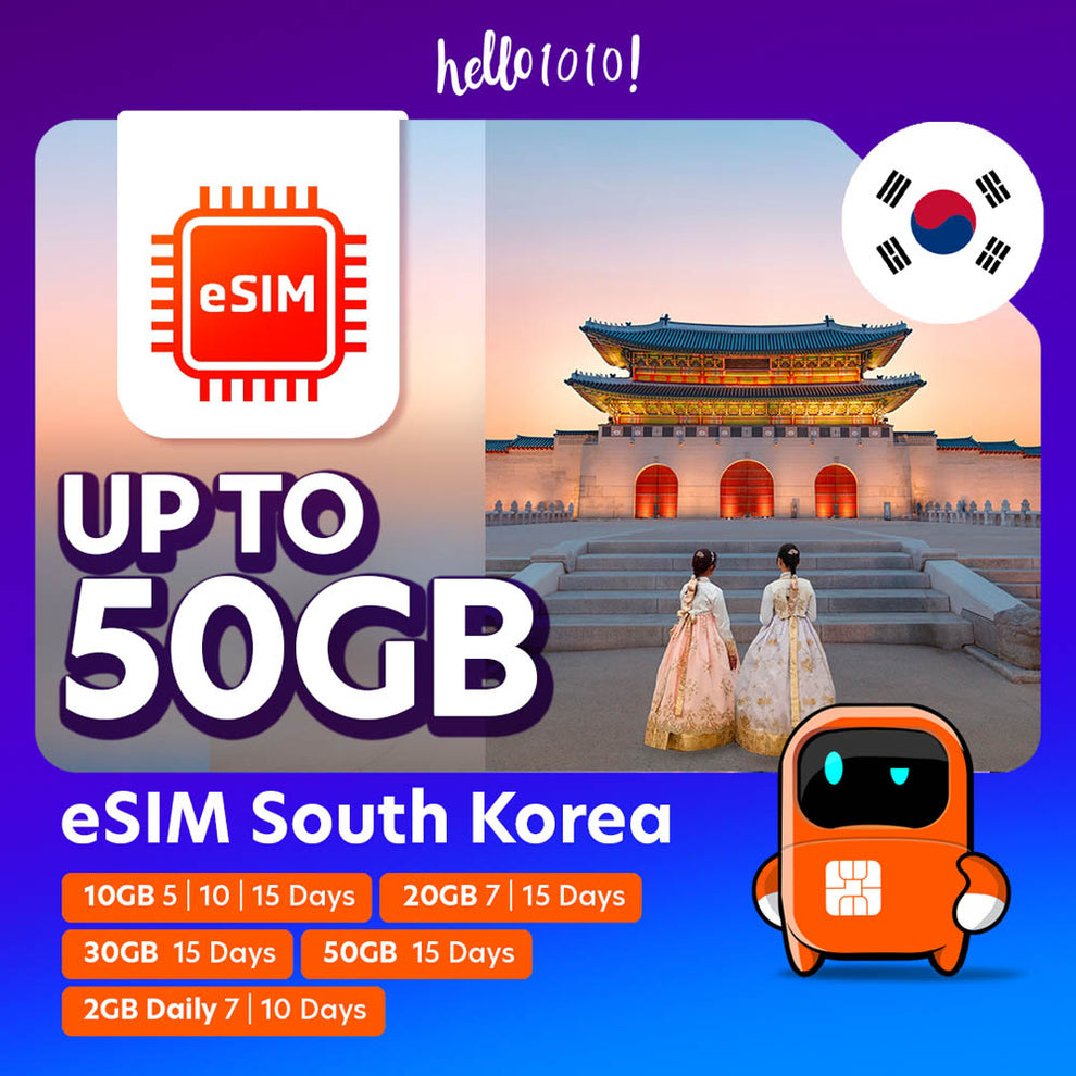 Hello1010 韩国 eSIM 产品主图