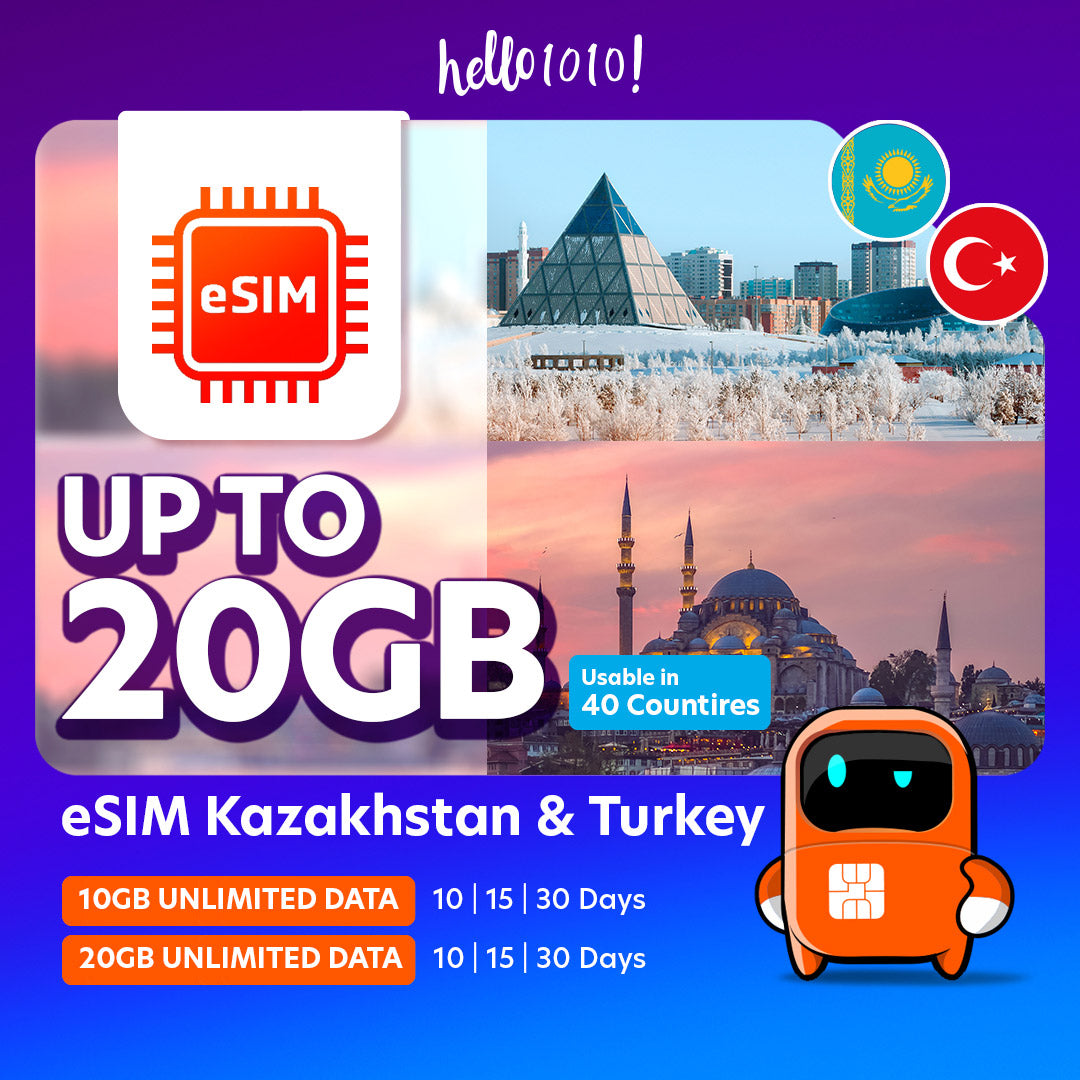 eSIM Kazakhstan and Turkey