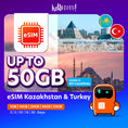 Load image into Gallery viewer, eSIM Kazakhstan and Turkey (43 Countries)
