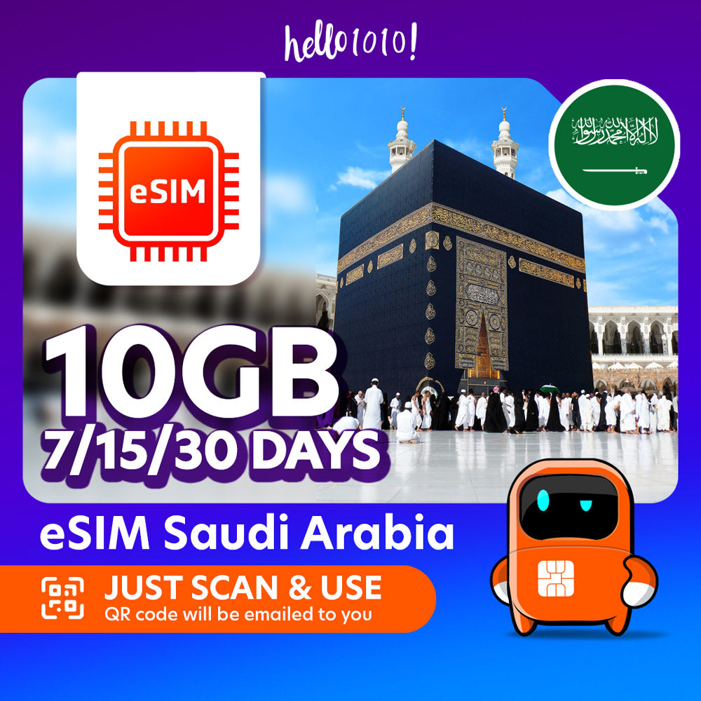 eSIM Saudi Arabia – Hello1010 Travel SIM