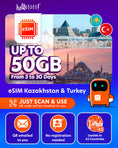 Load image into Gallery viewer, eSIM Kazakhstan and Turkey (43 Countries)
